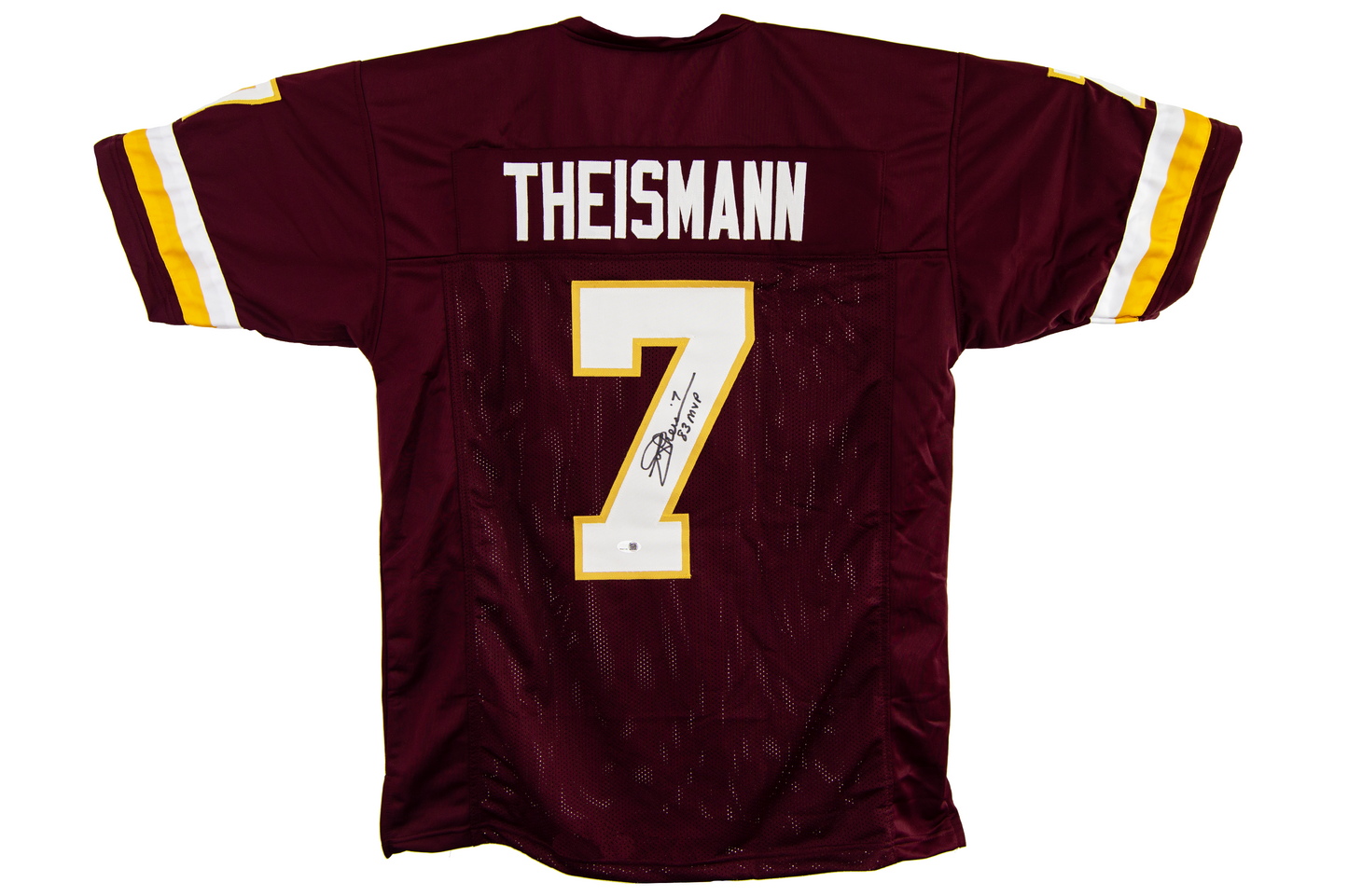 Joe Theismann Autographed Custom Burgundy Washington Jersey