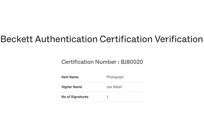 Joe Walsh Autographed 5x7 Photo