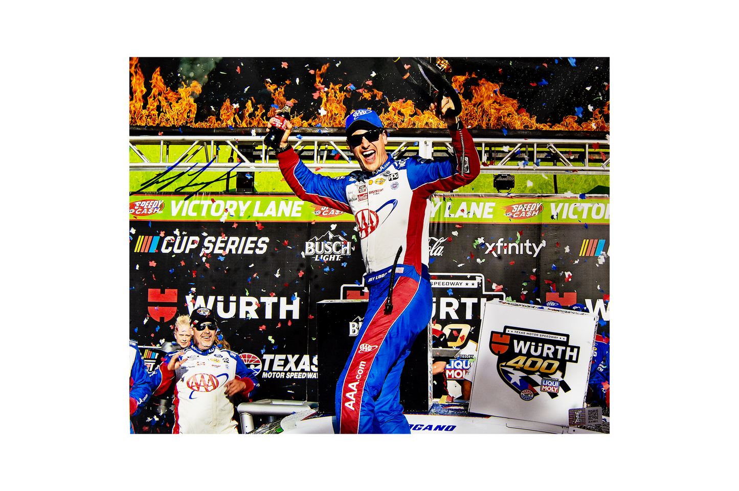 Joey Logano Autographed 11x14 Photo (2025 Texas Win)