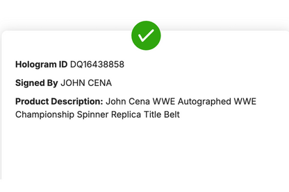 John Cena Autograped WWE Champion Spinner Belt