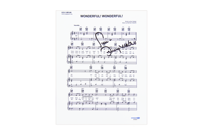 Johnny Mathis Autographed Music Sheet