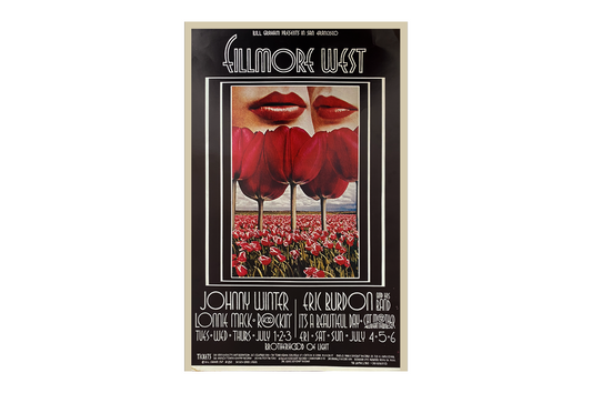 Johnny Winter w/ Eric Burdon Band - Fillmore West - 1969 (2nd Print)