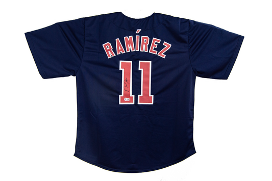 Jose Ramirez Autographed Custom Blue Cleveland Jersey