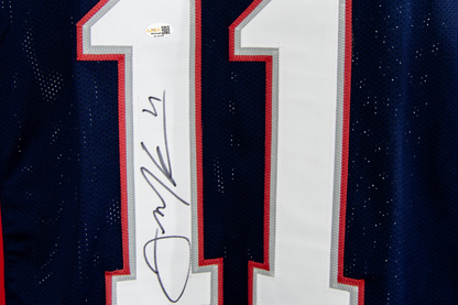 Julian Edelman Autographed Custom Blue New England Jersey