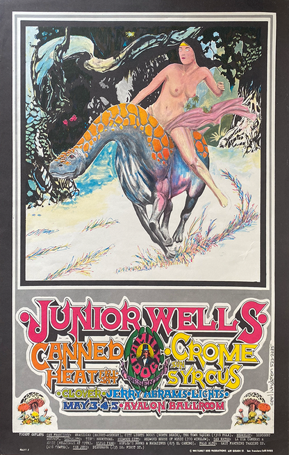 Junior Wells w/ Canned Heat - Avalon Ballroom - 1968 (1st Print)