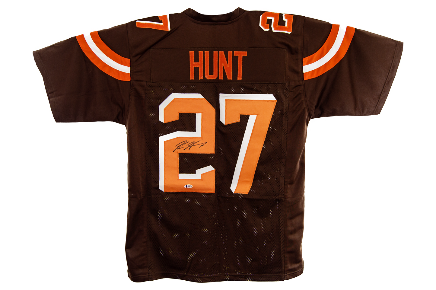 Kareem Hunt Autographed Custom Brown Cleveland Jersey