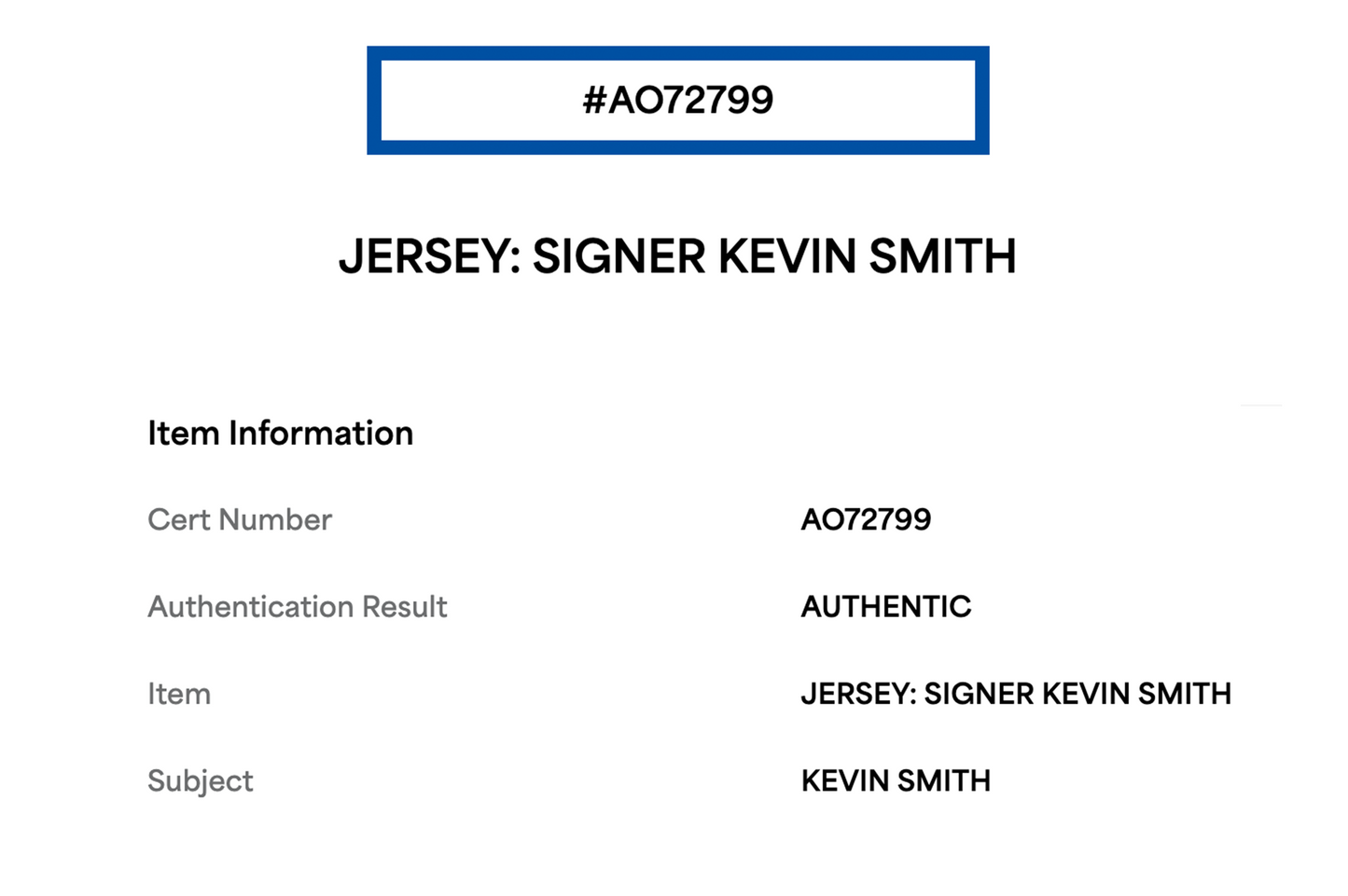 Kevin Smith Autographed Custom 'Clerks' Jersey