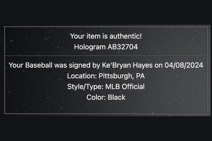 Ke'Bryan Hayes Autographed Baseball