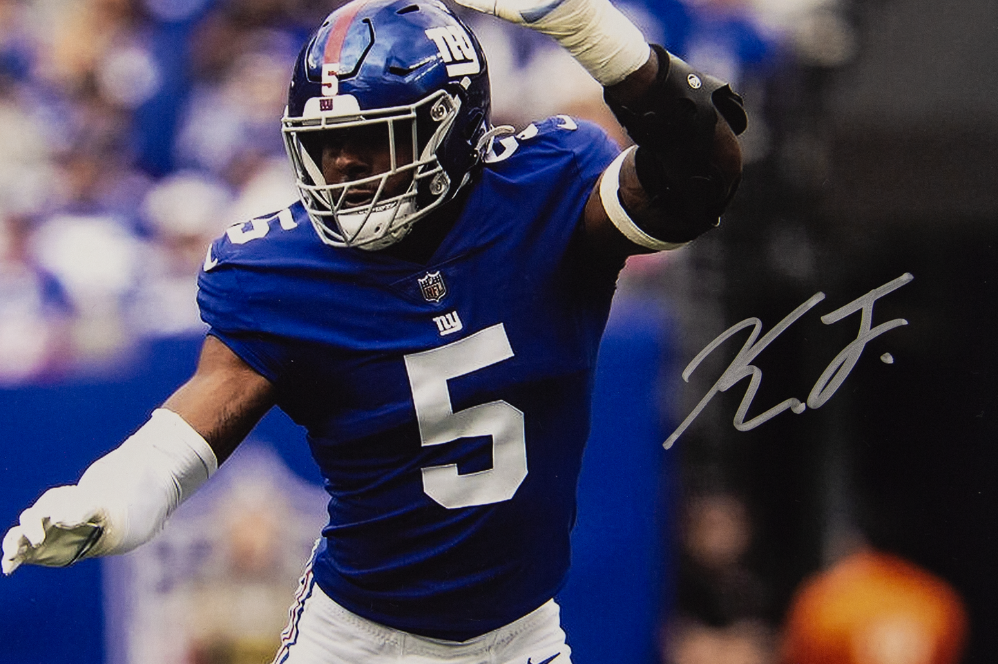 Kayvon Thibodeaux Autographed 8x10 New York Giants Photo