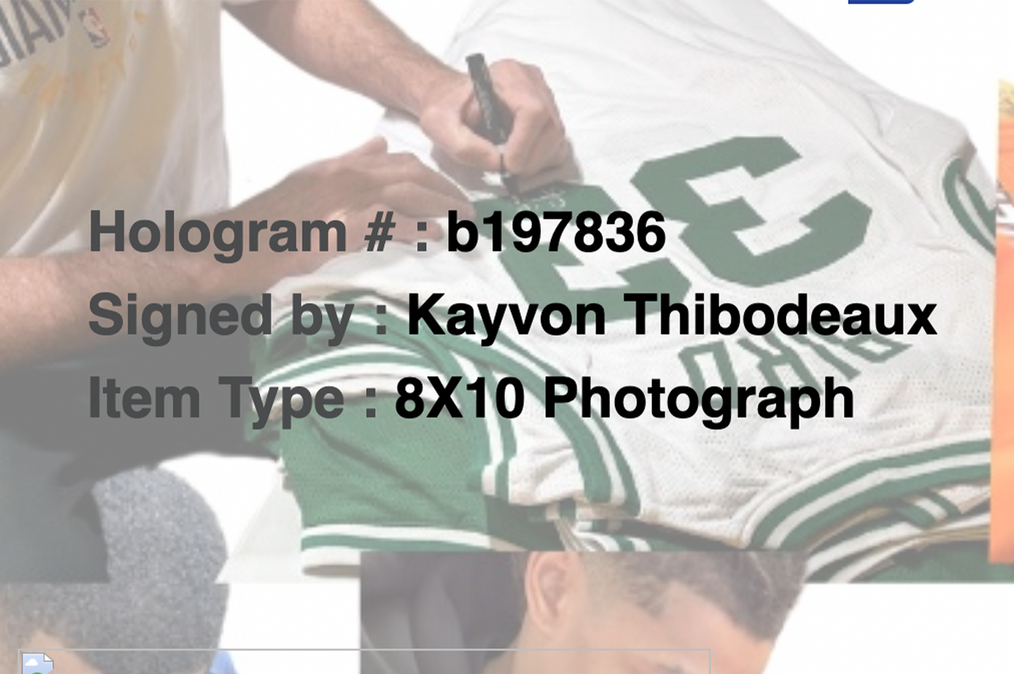 Kayvon Thibodeaux Autographed 8x10 New York Giants Photo