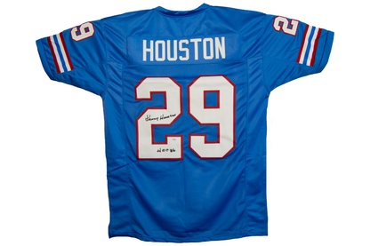 Ken Houston Autographed Blue Houston Custom Jersey (HOF '86)