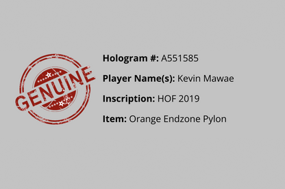 Kevin Mawae Autographed End Zone Pylon (HOF 2014)