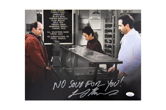 Larry Thomas Autographed 'Seinfeld' 11x14 Photo (No Soup For You!)