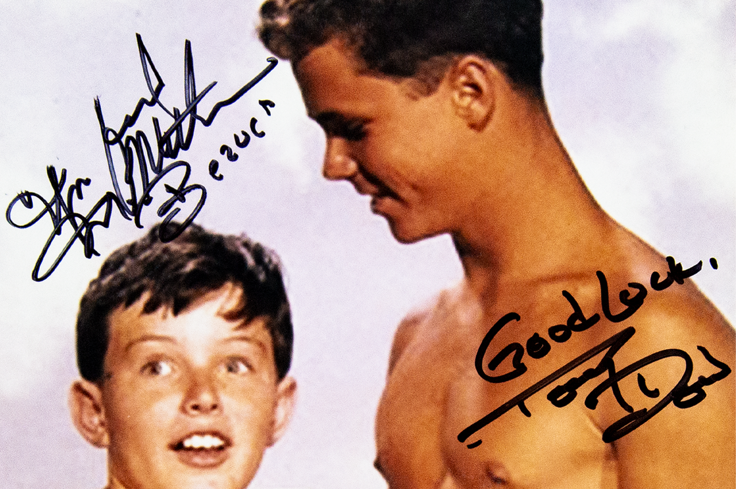 Jerry Mathers and Tony Dow Autographed 'Leave It To Beaver' 8x10 Photo