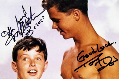 Jerry Mathers and Tony Dow Autographed 'Leave It To Beaver' 8x10 Photo
