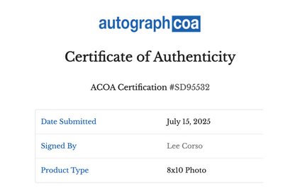 Lee Corso Autographed 8x10 Clemson Tigers Photo