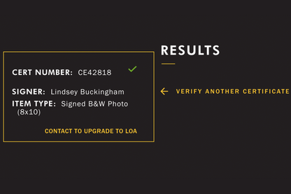 Lindsey Buckingham Autographed 8x10 Photo