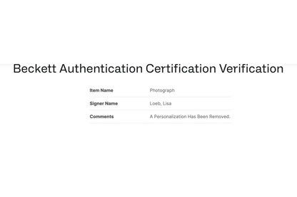 Lisa Loeb Autographed 8x10 Photo