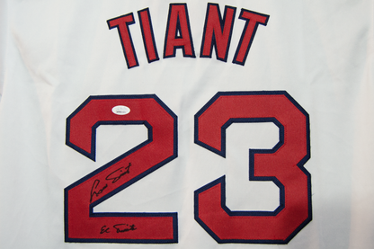 Luis Tiant Autographed White Boston Custom Jersey (El Tiante)