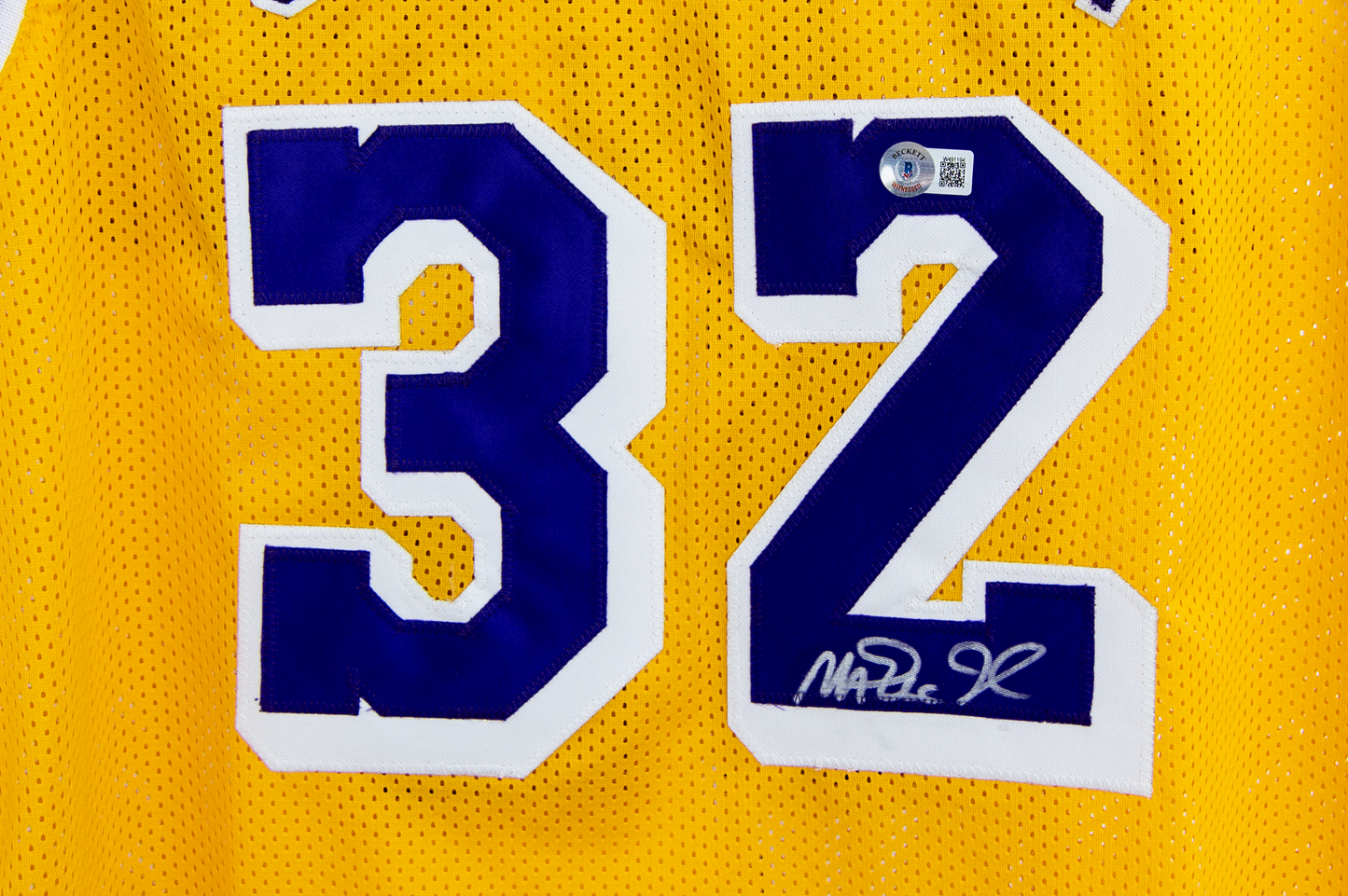 Magic Johnson Autographed Gold Los Angeles Jersey