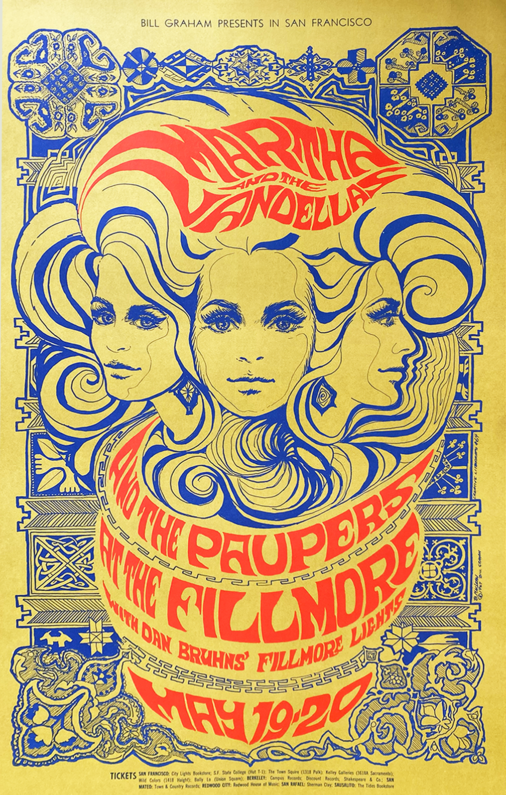 Martha & The Vandellas - Fillmore West - 1967 (1st Print)