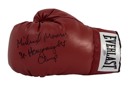 Michael Moorer Autographed Everlast Boxing Glove (3x Heavyweight Champ)