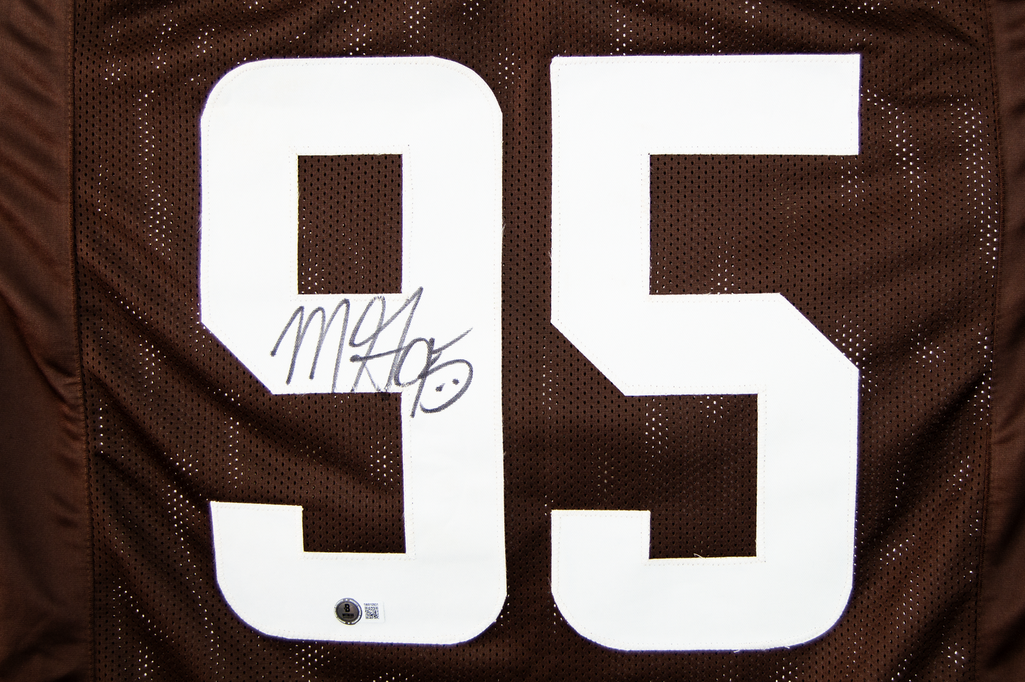 Myles Garrett Autographed Brown Cleveland Custom Jersey