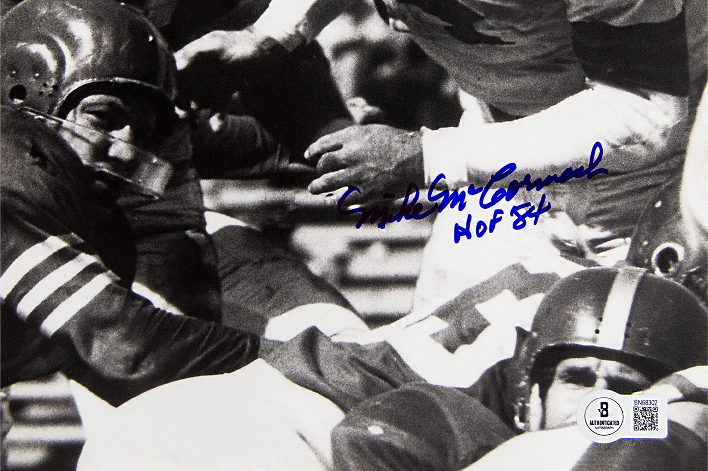 Mike McCormack Autographed 8x10 Cleveland Browns Photo (HOF 84)