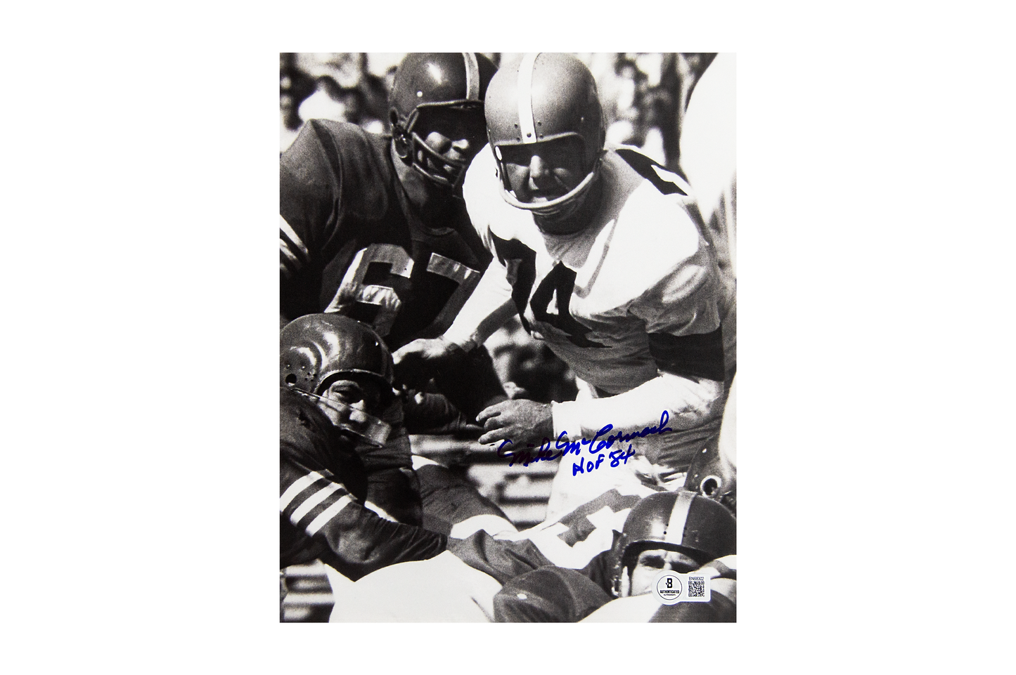 Mike McCormack Autographed 8x10 Cleveland Browns Photo (HOF 84)