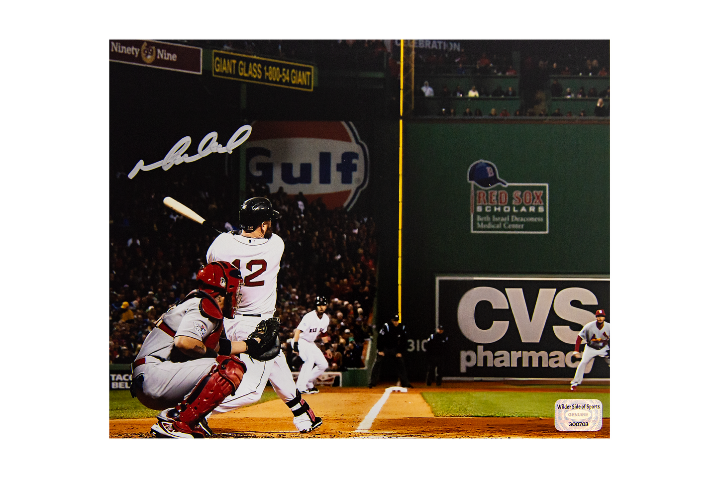 Mike Napoli Autographed 8x10 Boston Red Sox Photo