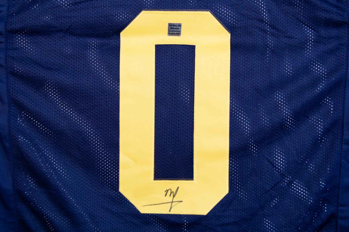 Mike Sainristil Autographed Custom Blue Michigan Jersey