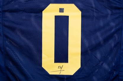 Mike Sainristil Autographed Custom Blue Michigan Jersey