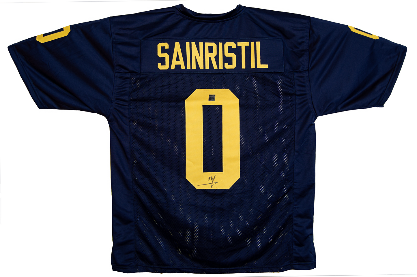 Mike Sainristil Autographed Custom Blue Michigan Jersey