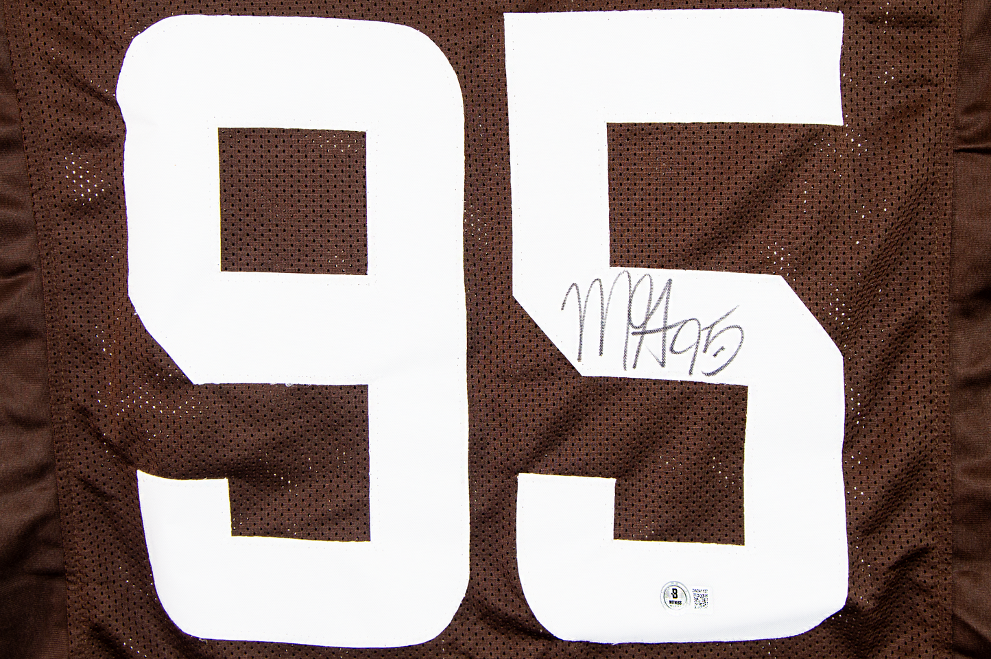 Myles Garrett Autographed Custom Brown Cleveland Jersey
