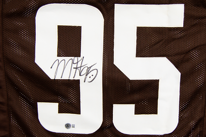 Myles Garrett Autographed Custom Brown Cleveland Jersey