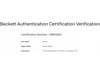 Myles Garrett Autographed Custom Brown Cleveland Jersey