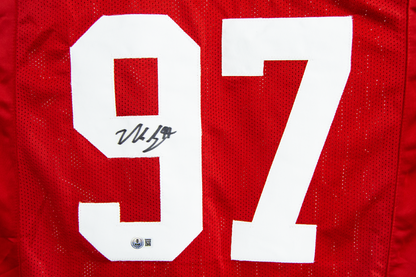 Nick Bosa Autographed Custom Scarlet Ohio State Jersey