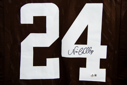 Nick Chubb Autographed Custom Brown Cleveland Jersey