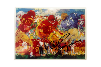 OJ Simpson Autographed Leroy Neiman Postcard