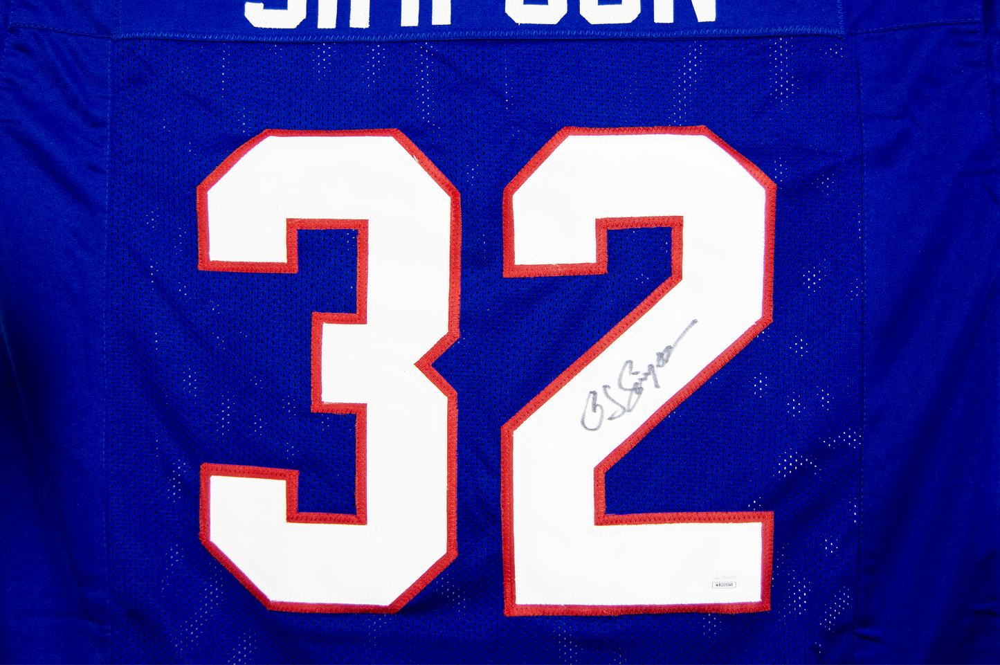 OJ Simpson Autographed Blue Buffalo Custom Jersey