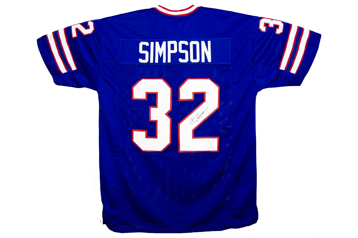 OJ Simpson Autographed Blue Buffalo Custom Jersey