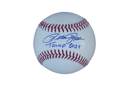 Pete Rose Autographed Baseball (Trump 2024)