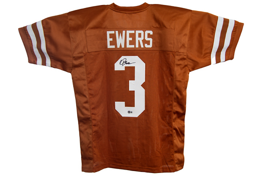 Quinn Ewers Autographed Custom Orange Texas Jersey