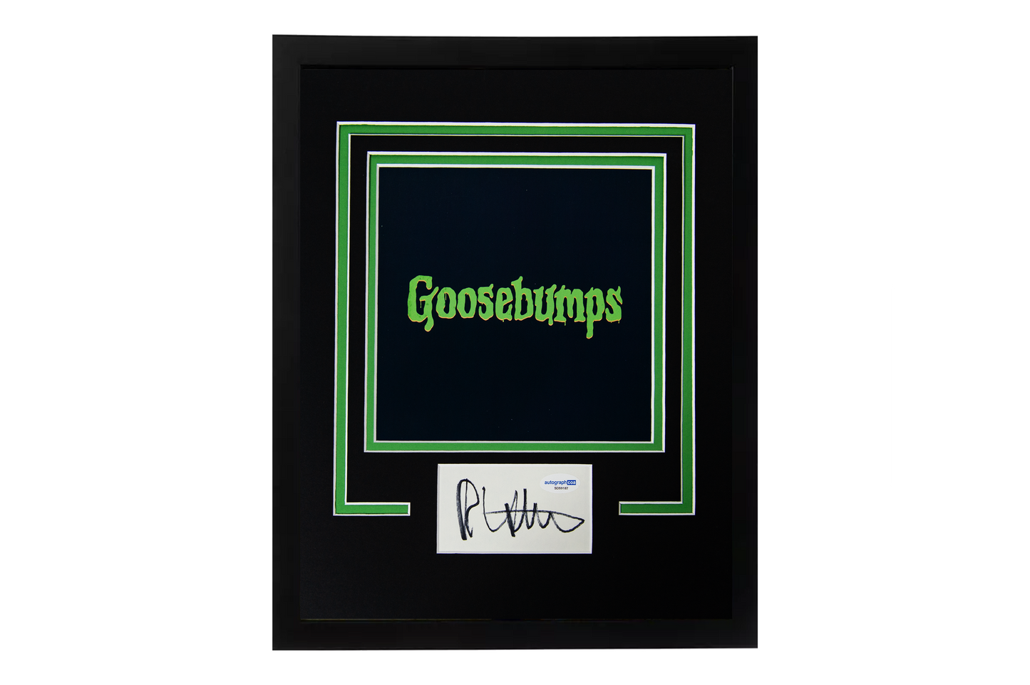 R.L. Stine Autographed Framed 'Goosebumps' Display