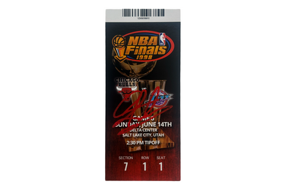 Dennis Rodman Autographed 1998 NBA Finals Commemorative Ticket