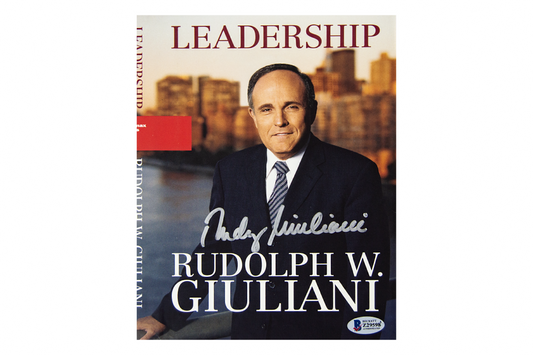 Rudy Giuliani Autographed 'Leadership' Book Cover