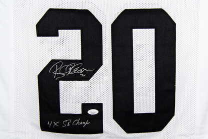 Rocky Bleier Autographed Custom White Pittsburgh Jersey (4x SB Champ)
