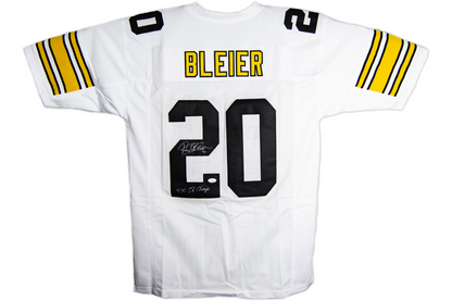 Rocky Bleier Autographed Custom White Pittsburgh Jersey (4x SB Champ)