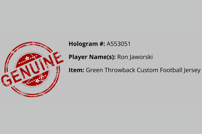 Ron Jaworski Autographed Custom Green Philadelphia Jersey