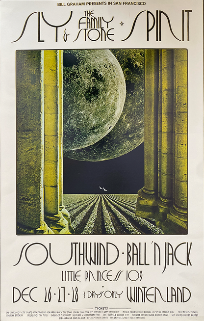 Sly & The Family Stone w/ Spirit- Fillmore West - 1969 (1st Print)